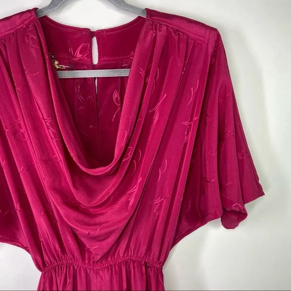 Vintage 70’s Young Edwardians Size 3/4 Small? Pink Floral Romper Jumpsuit Disco - Picture 5 of 12